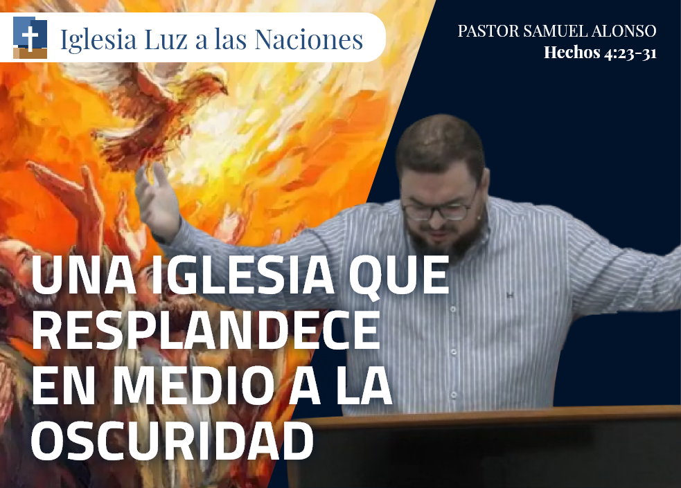 Una iglesia que resplandece en medio a la oscuridad